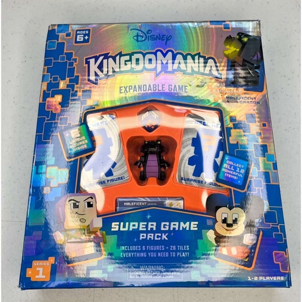 Disney Kingdomania Expandable game Super pack Includes 6 Figures + 26 Tiles